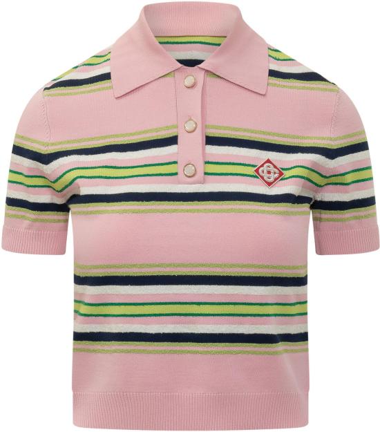 26SS 카사블랑카 폴로 티셔츠 WSS26KW127901 PINK