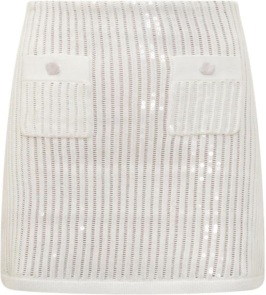 25SS 셀프 포트레이트 숏 스커트 SS25126SKWWHITE