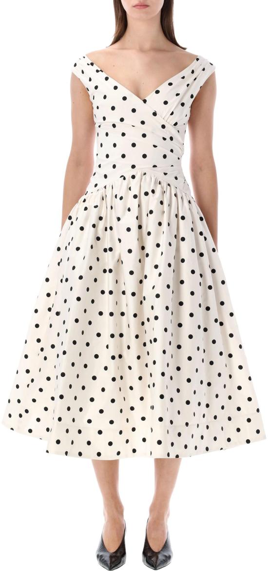 26SS 셀프 포트레이트 롱 원피스 RS26209MCCREAM WHITE