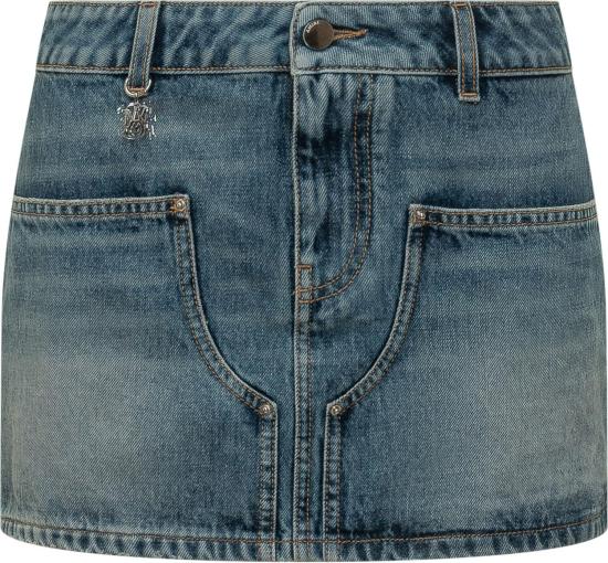 26SS 아미리 데님 스커트 AWBMSK1018919 BLUE