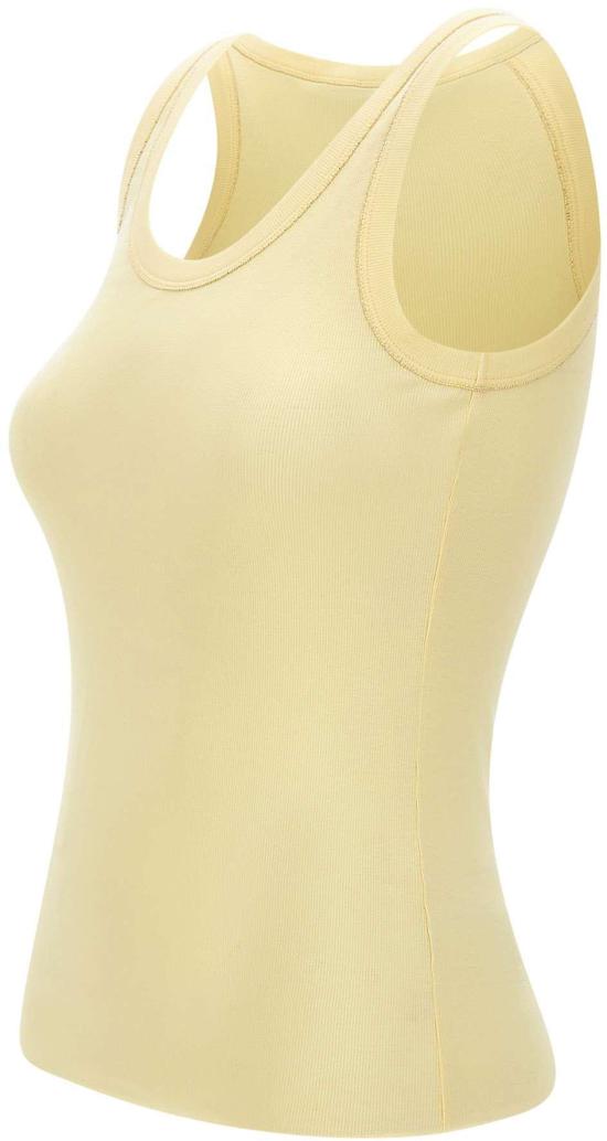 26SS 파비아나 필리피 민소매 티셔츠 JED266F602L896783 YELLOW - FABIANA FILIPPI