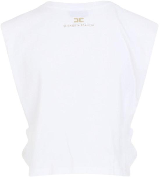 26SS 엘리자베타프랜치 민소매 티셔츠 MA01161E2270 WHITE - ELISABETTA FRANCHI