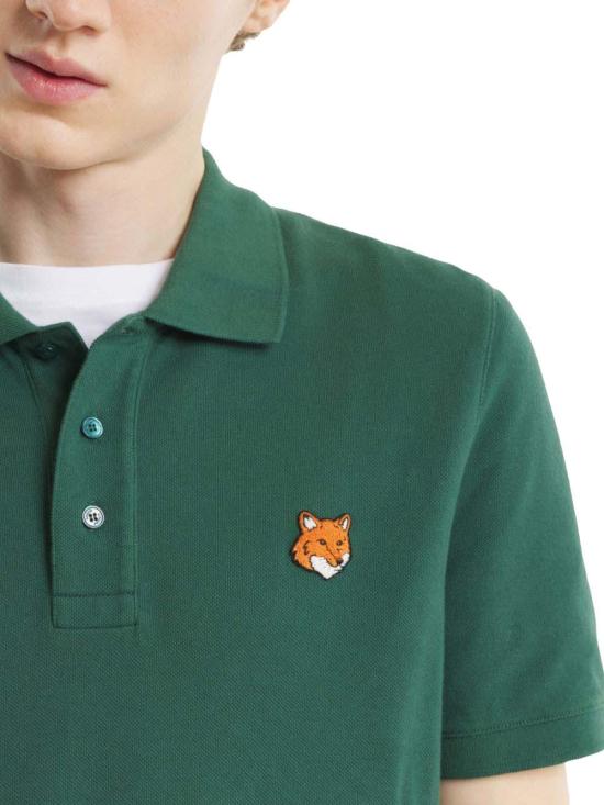 26SS 메종키츠네 폭스 헤드 레귤러 폴로 티셔츠 PM00209KP0002 GREEN - MAISON KITSUNE