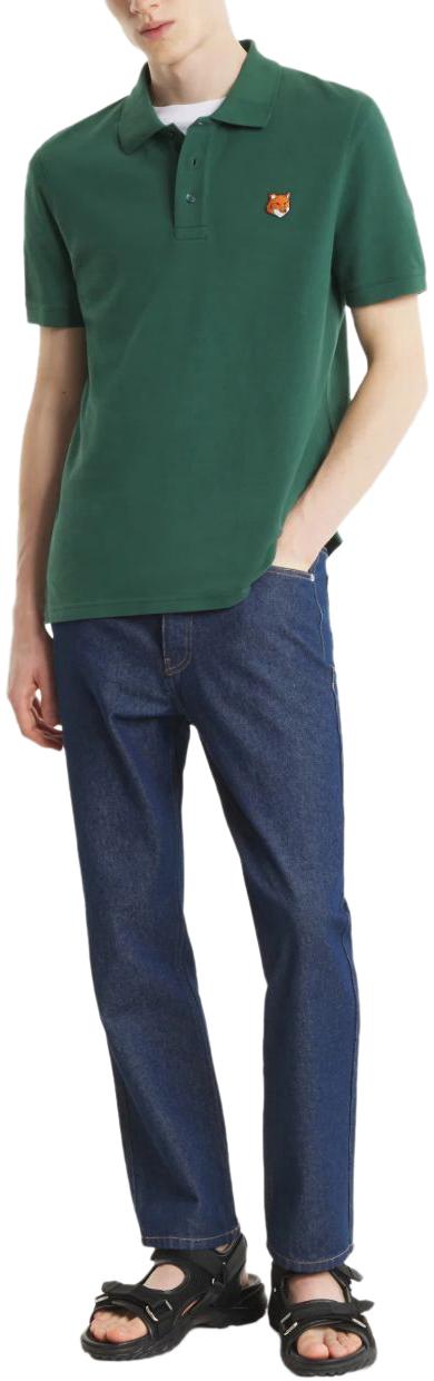 26SS 메종키츠네 폭스 헤드 레귤러 폴로 티셔츠 PM00209KP0002 GREEN - MAISON KITSUNE