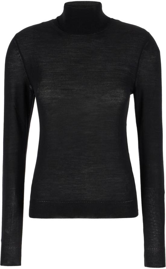  생로랑 카산드라 터틀넥 스웨터 800713Y76HF1000 BLACK