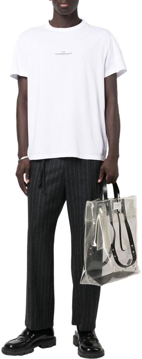 26SS 마르지엘라 디스토티드 로고 티셔츠 S30GC0701S22816994 WHITE - MAISON MARGIELA