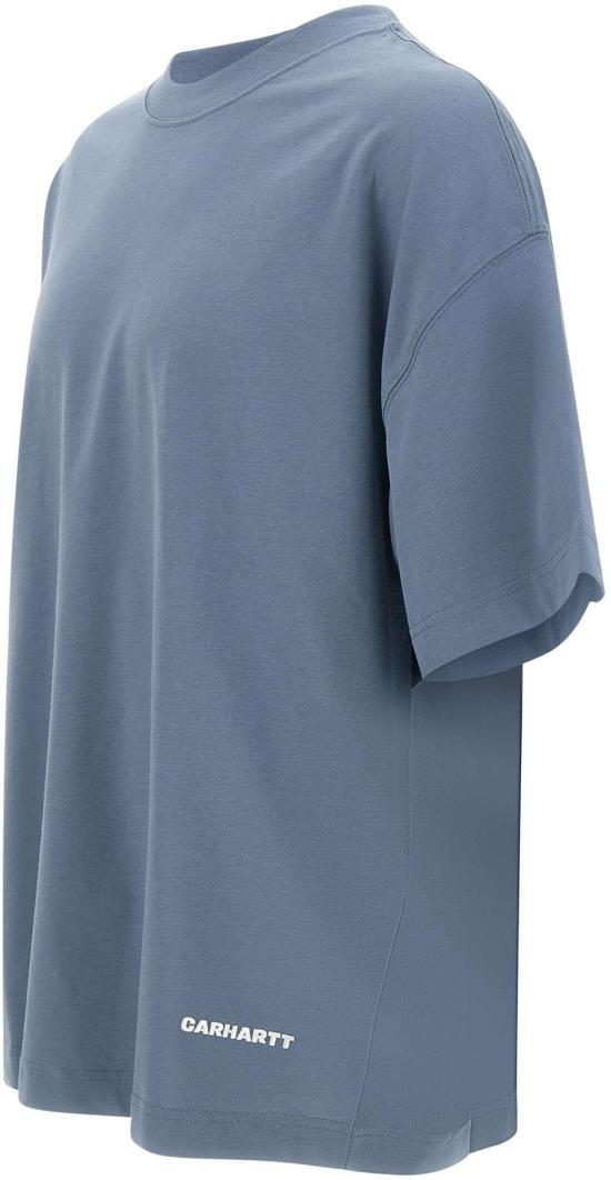 26SS 칼하트 숏슬리브 링크 스크립트 티셔츠 I0313733PPXX BLUE - CARHARTT