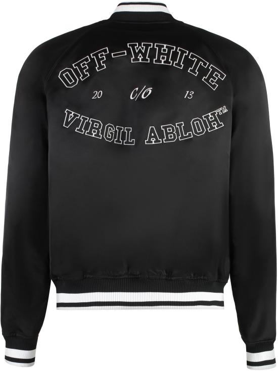  오프화이트 봄버 자켓 OMEH05AF24FAB002 BLACK - OFF WHITE