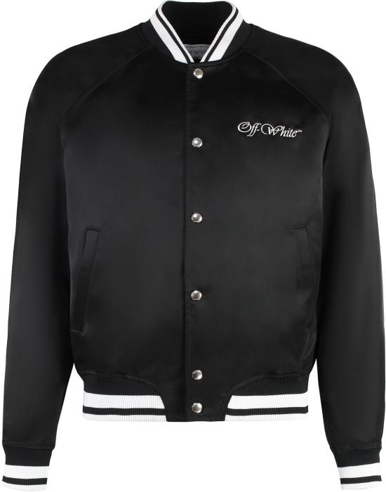  오프화이트 봄버 자켓 OMEH05AF24FAB002 BLACK