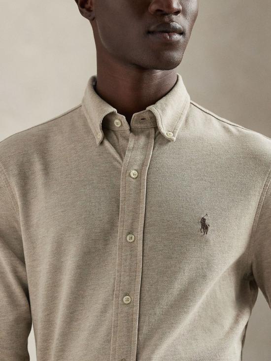 26SS 랄프 로렌 긴팔 셔츠 710654408 062 Beige - RALPH LAUREN
