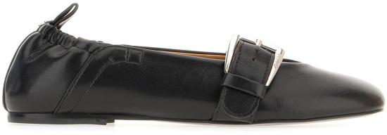 25FW 가니 버클 스트랩 발레리나 S31174916099 BLACK