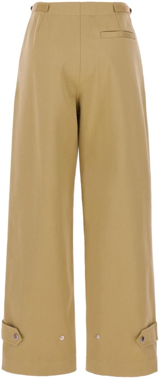  버버리 플리츠 코튼 트라우저 8077505B7311 BROWN - BURBERRY