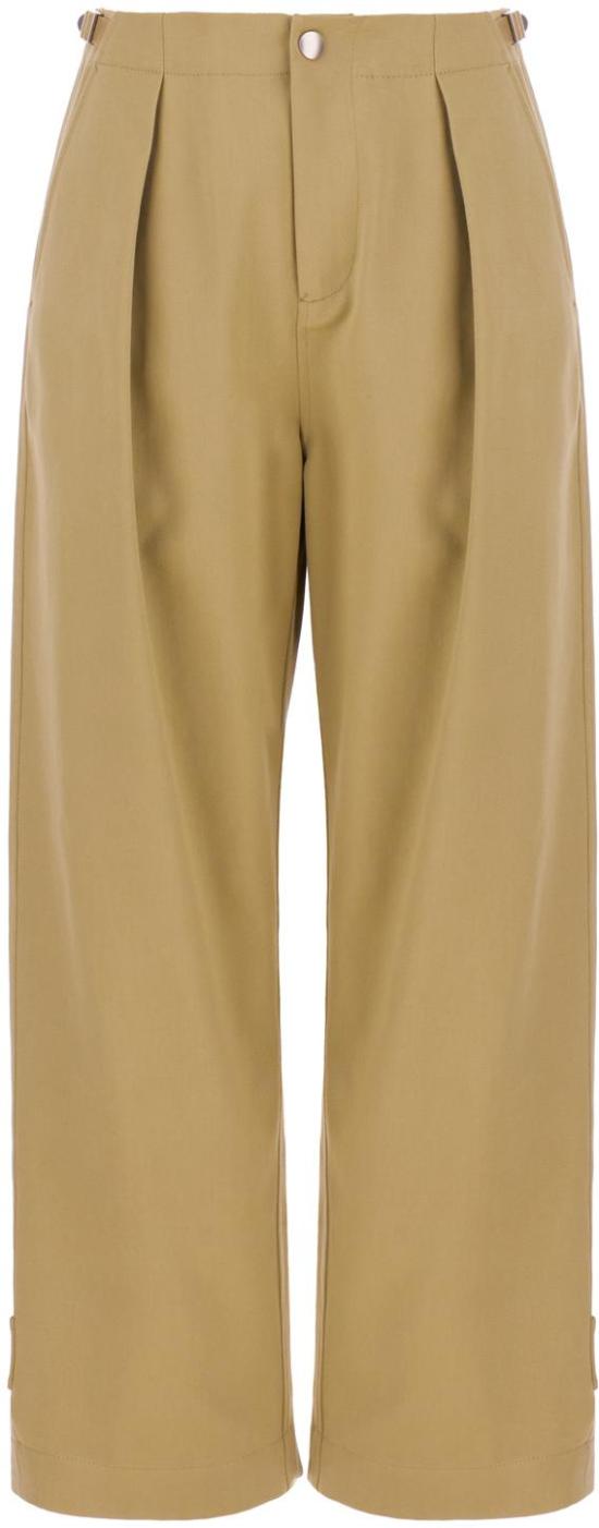  버버리 플리츠 코튼 트라우저 8077505B7311 BROWN