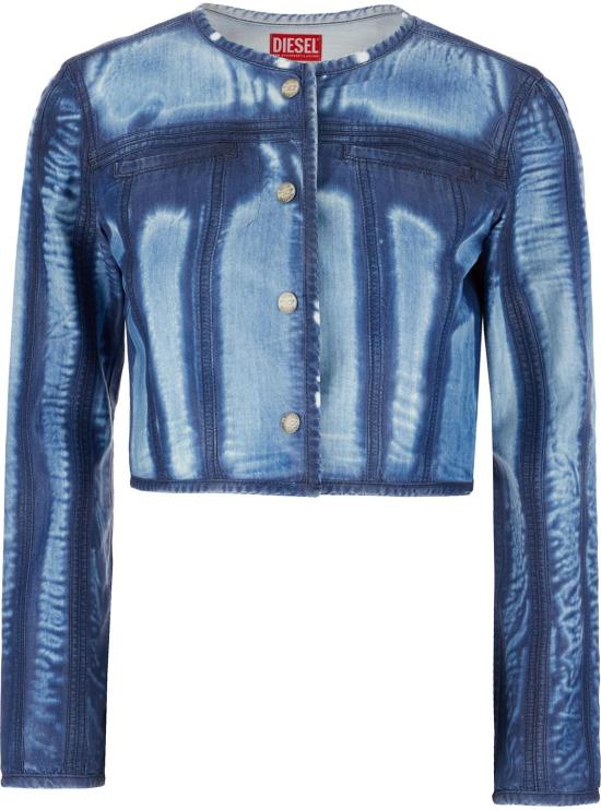 26SS 디젤 De-Syphra 엑스레이 라이오셀 데님 크롭 재킷 A22337068XC01 DIVERS