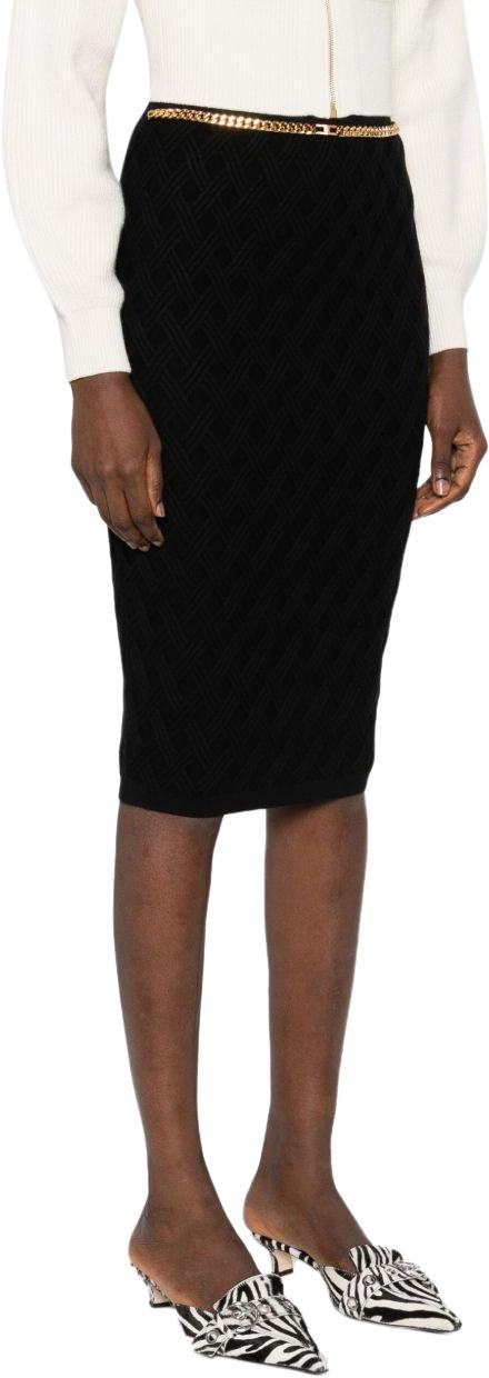 25FW 엘리자베타프랜치 미디 스커트 GK20B56E2110 BLACK - ELISABETTA FRANCHI