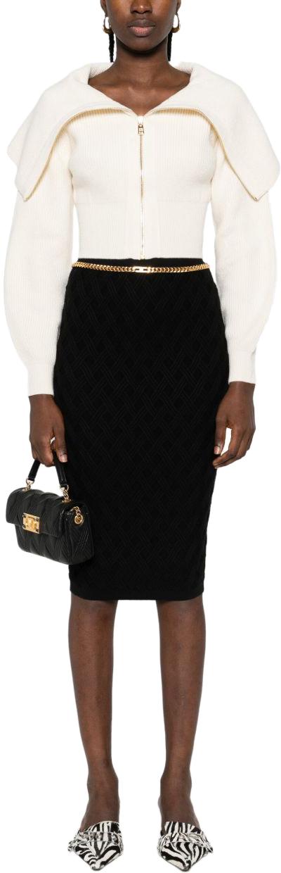 25FW 엘리자베타프랜치 미디 스커트 GK20B56E2110 BLACK - ELISABETTA FRANCHI