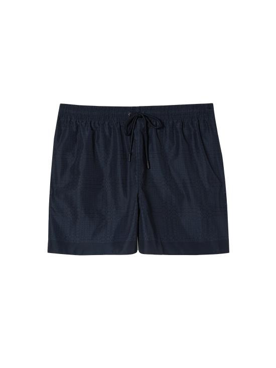 26SS 구찌 프린트 테크니컬 포플린 스위밍 쇼츠 856212 XHALB4119 Blue