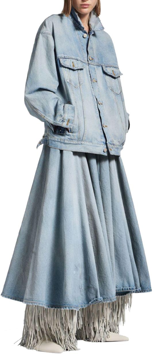 26SS 발렌시아가 고뎃 맥시 스커트 856906TTWB14009 BLUE - BALENCIAGA