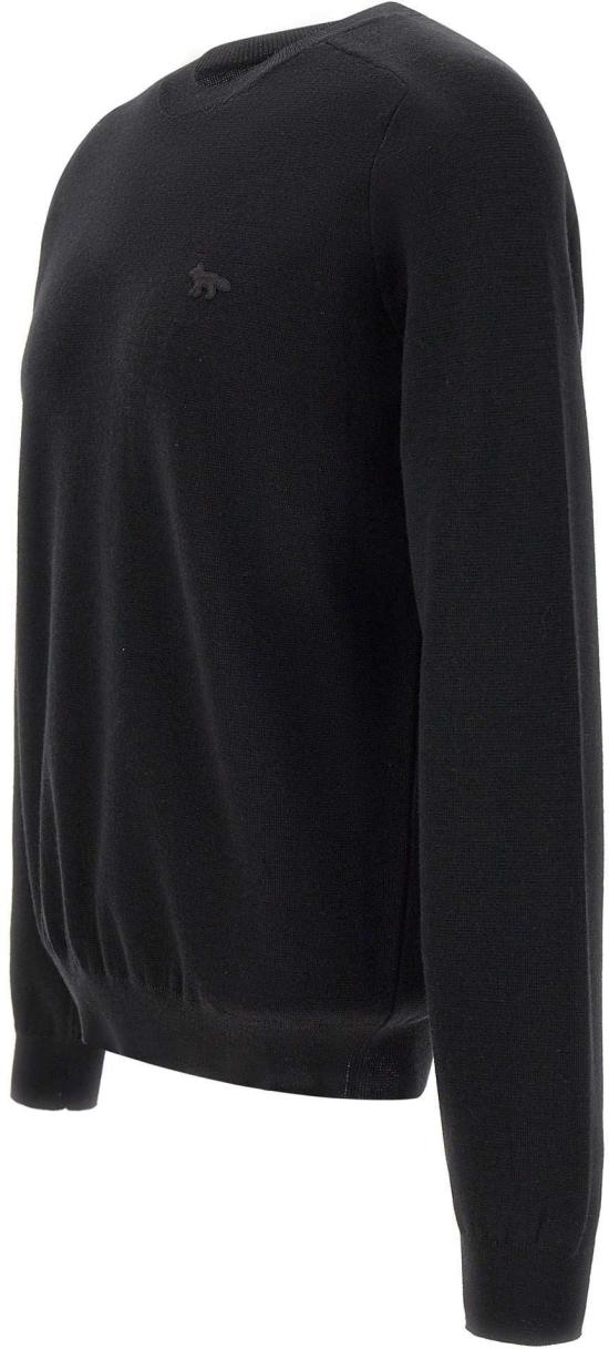 25FW 메종키츠네 테크니컬 메리노 울 스웨터 PM00813KT1168P199 BLACK - MAISON KITSUNE