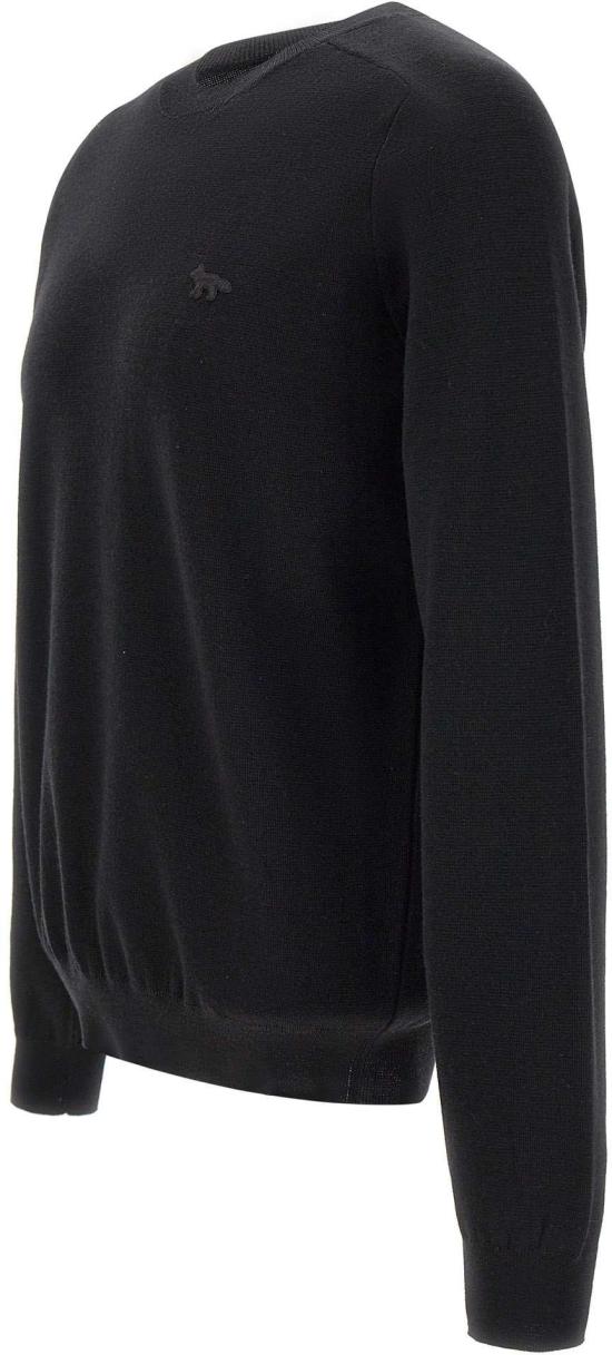 25FW 메종키츠네 테크니컬 메리노 울 스웨터 PM00813KT1168P199 BLACK - MAISON KITSUNE