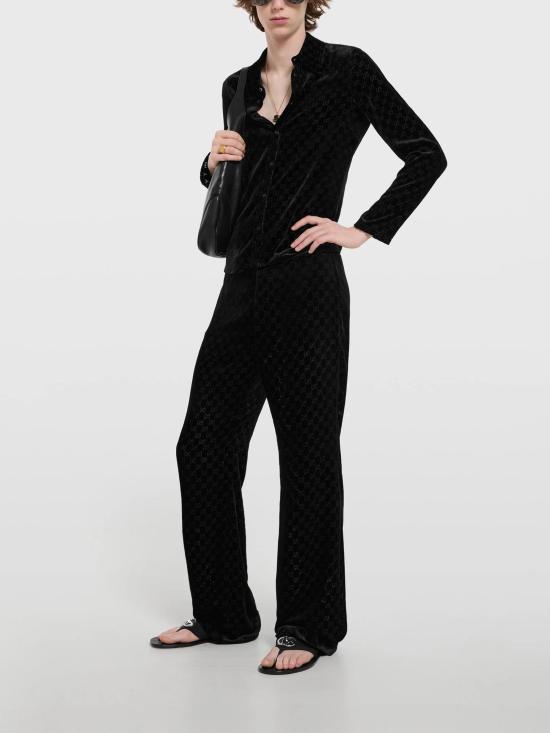 26SS 구찌 스트레치 GG 벨벳 데보레 셔츠 860674 ZAUS41000 - GUCCI