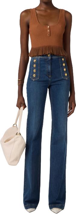 26SS 엘리자베타프랜치 데님 팬츠 PJ19D61E2104 BLUE - ELISABETTA FRANCHI