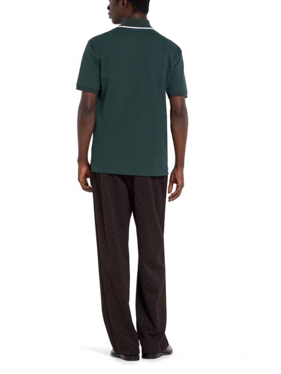 26SS 구찌 자수 코튼 피케 폴로 셔츠 806250 XJHHO3015 Blue - GUCCI