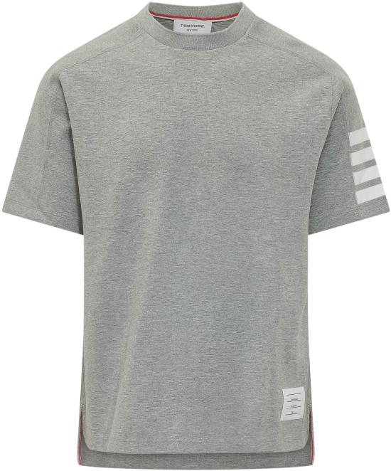 26SS 톰브라운 코튼 4바 숏 슬리브 티 MJS246A07323055 GREY