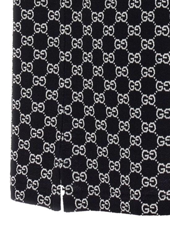 26SS 구찌 코튼 피케 자카드 폴로 셔츠 788024 XJHH74137 Blue - GUCCI