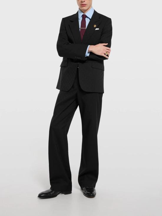 26SS 구찌 GG 울 팬츠 864053 ZAUUC1000 Black - GUCCI