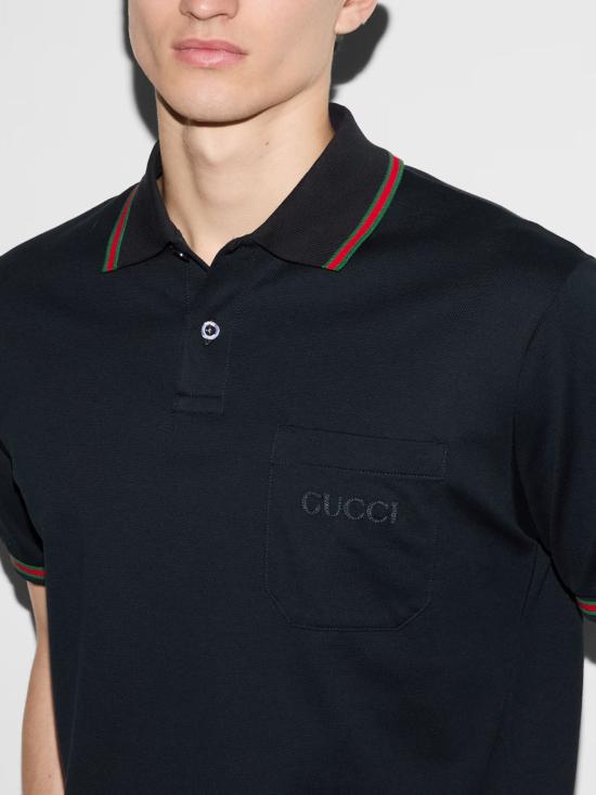 26SS 구찌 코튼 폴로 셔츠 795174 XJEOX4794 Blu - GUCCI