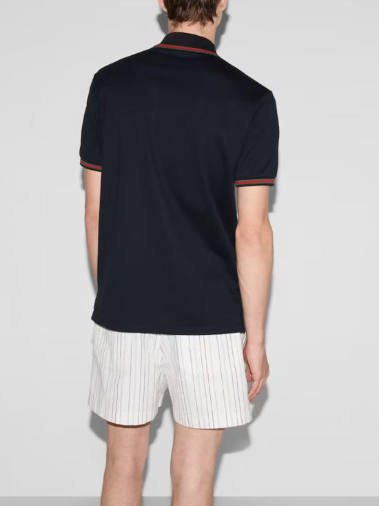 26SS 구찌 코튼 폴로 셔츠 795174 XJEOX4794 Blu - GUCCI