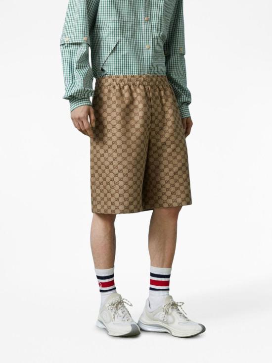 26SS 구찌 GG 슈프림 리넨 쇼츠 742781 Z8BIX2580 Beige - GUCCI