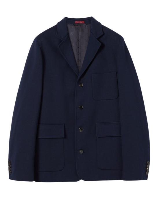 26SS 구찌 싱글 브레스트 코튼 저지 재킷 846713 ZAM6R4240 Clear Blue