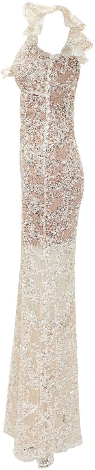 26SS 셀프 포트레이트 롱 원피스 SS26259XCCREAM WHITE - SELF PORTRAIT