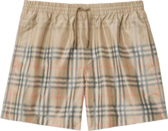 26SS 버버리 그라데이션 체크 스윔팬츠 8121695B9368 BEIGE
