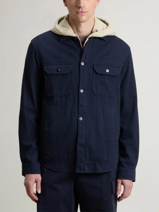 26SS 울리치 긴팔 셔츠 CFWOOS2036MR UT52883989 Blu - WOOLRICH