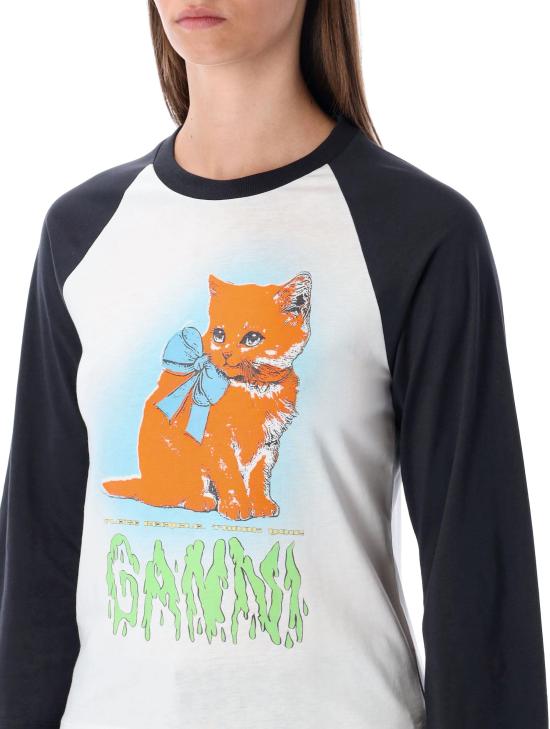 25FW 가니 긴팔 티셔츠 T43413575151 WHITE - GANNI