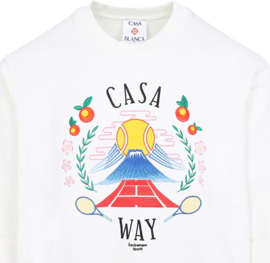 25FW 카사블랑카 후드 티셔츠 MPF25JTP29303 WHITE - CASABLANCA