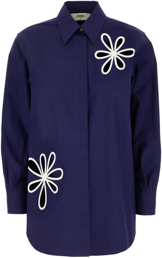 26SS 펜디 포플린 셔츠 FS8355AW7VF1W0A BLUE