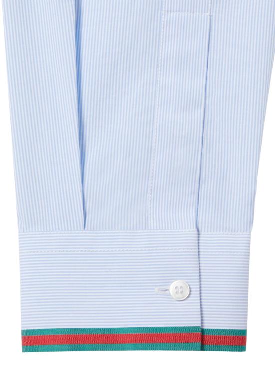 26SS 구찌 웹 디테일 스트라이프 코튼 셔츠 852707 ZAS5W4305 - GUCCI