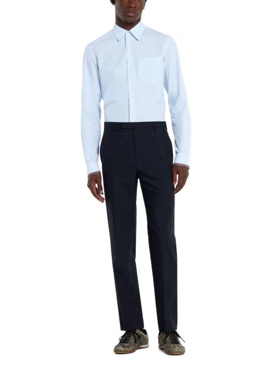 26SS 구찌 웹 디테일 스트라이프 코튼 셔츠 852707 ZAS5W4305 - GUCCI