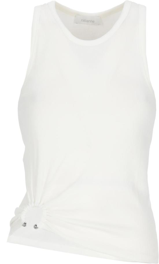 26SS 파코라반 민소매 티셔츠 24FJTE165C00530P100 WHITE