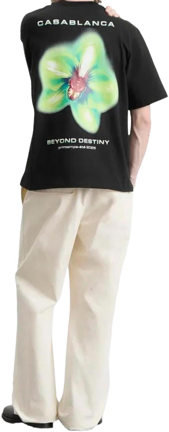 26SS 카사블랑카 탑 MSP26JTS04406 BLACK - CASABLANCA