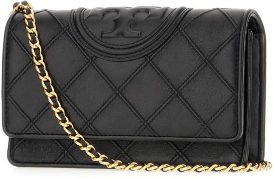 26SS 토리버치 플래밍 소프트 체인 월렛 138853001 BLACK - TORY BURCH