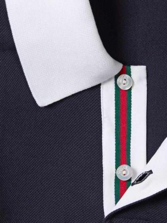 26SS 구찌 스트레치 코튼 피케 폴로 셔츠 854632 XJHOG4002 Blue - GUCCI