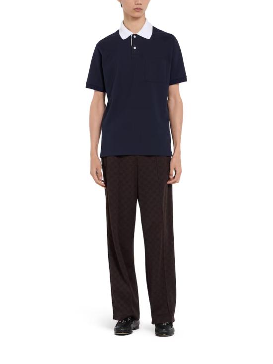 26SS 구찌 스트레치 코튼 피케 폴로 셔츠 854632 XJHOG4002 Blue - GUCCI