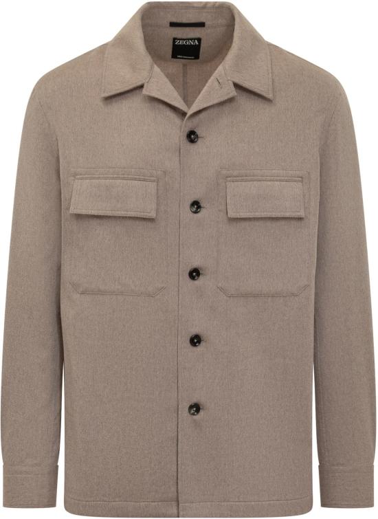 25FW 에르메네질도제냐 긴팔 셔츠 UGV46A2SOT6B262 BEIGE