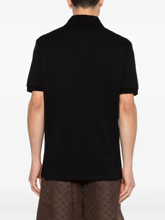 26SS 구찌 자수 코튼 피케 폴로 셔츠 854796 XJHQP1043 Black - GUCCI