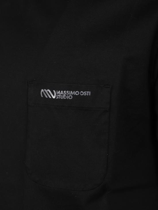 26SS 마시모 오스티 스튜디오 반팔 티셔츠 20MMTS110A 110521G999 Black - MASSIMO OSTI STUDIO